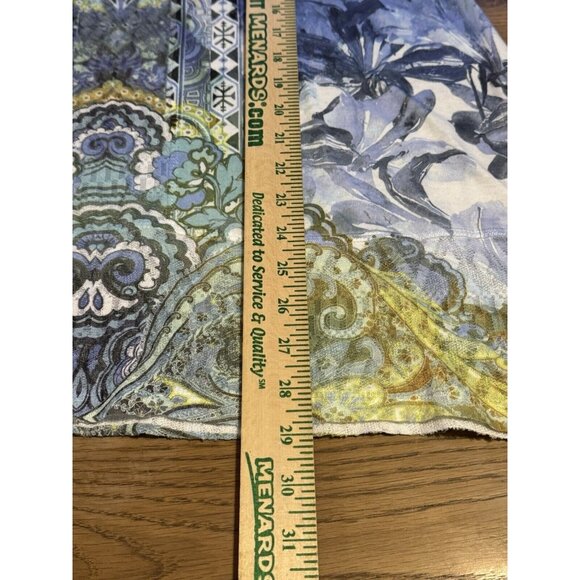 One World Live & Let Live Knit Tunic Sz L Blue Rhinestone Artsy Asymmetrical Hem - Picture 4 of 12